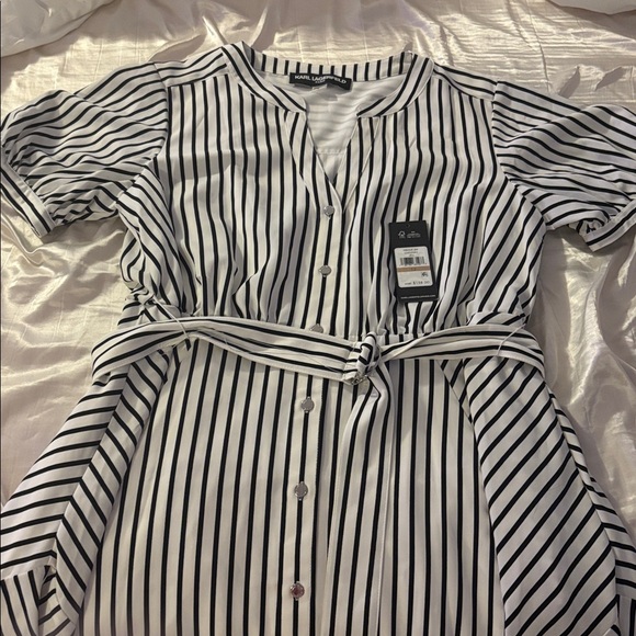 Karl Lagerfeld Paris Fit & Flare Dress - Picture 5 of 6